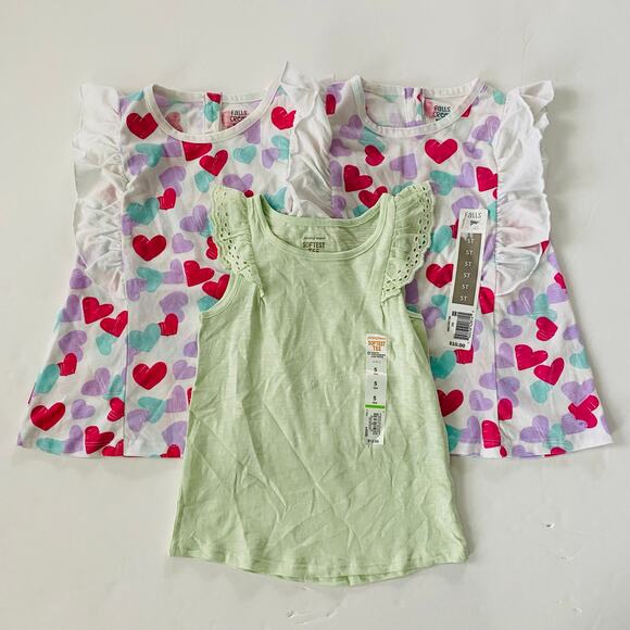 jumping beans Other - Jumping Beans Ruffle Shoulder Tops Bundle NWT 5